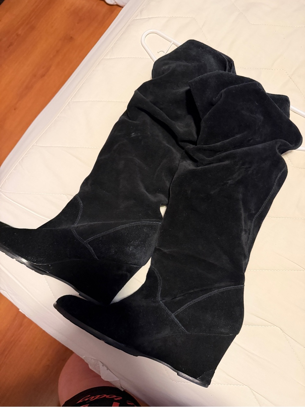 Aldo Black Suede Knee-High Boots